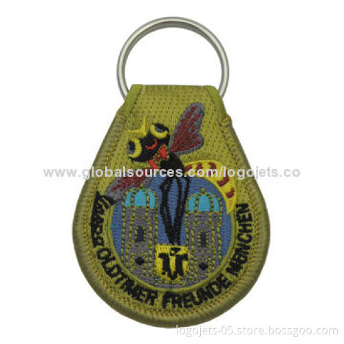 Embroidered key fob